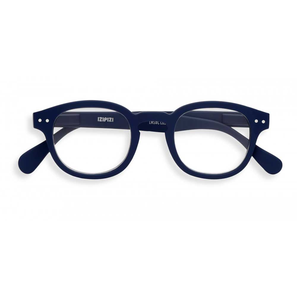 Izipizi Paris Reading Glasses # C - The Retro - Navy Blue (folded view)