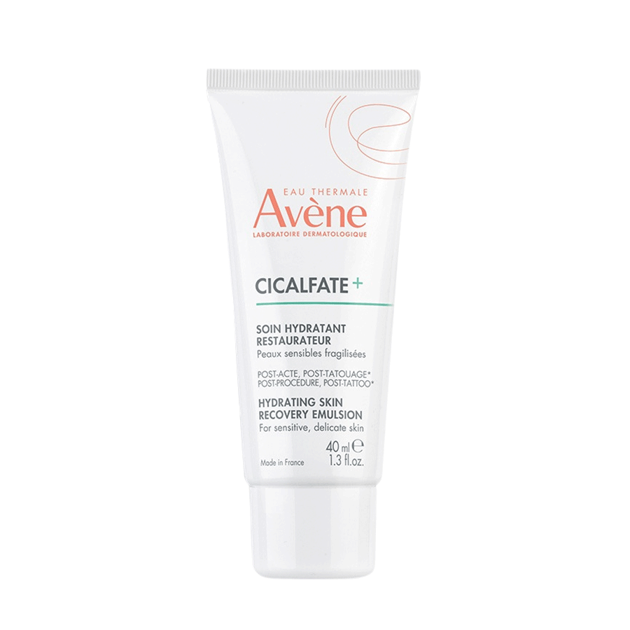 A tube of Avene Cicalfate+ Hydrating Skin Recovery Emulsion.