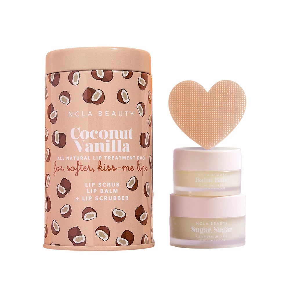 Coconut Vanilla Lip Care Duo + Lip Scrubber