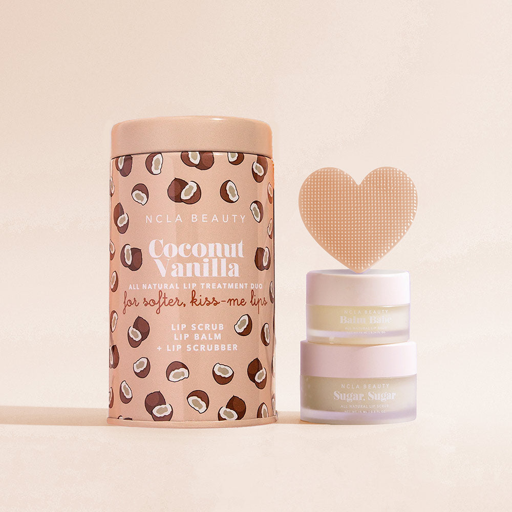 Coconut Vanilla Lip Care Duo + Lip Scrubber