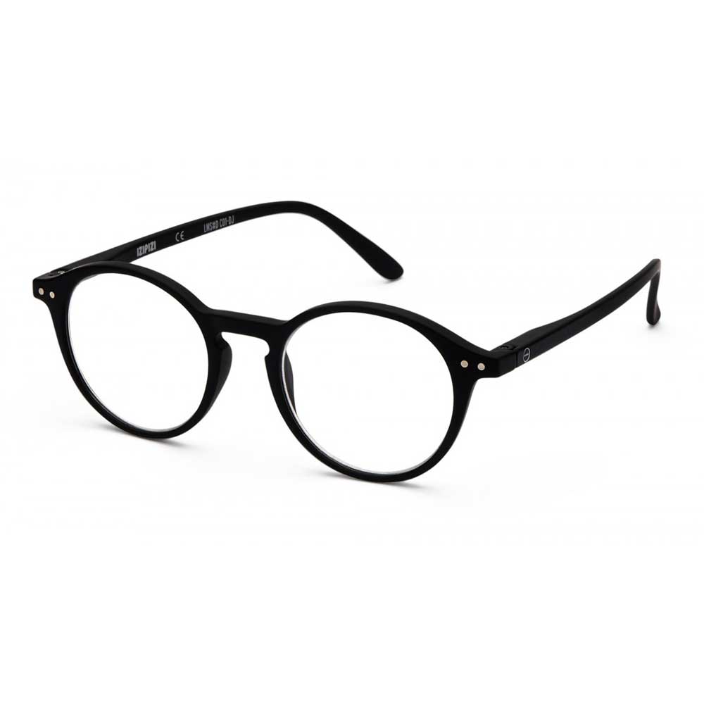 Izipizi Paris Reading Glasses #D - The Iconic - Black (open view)