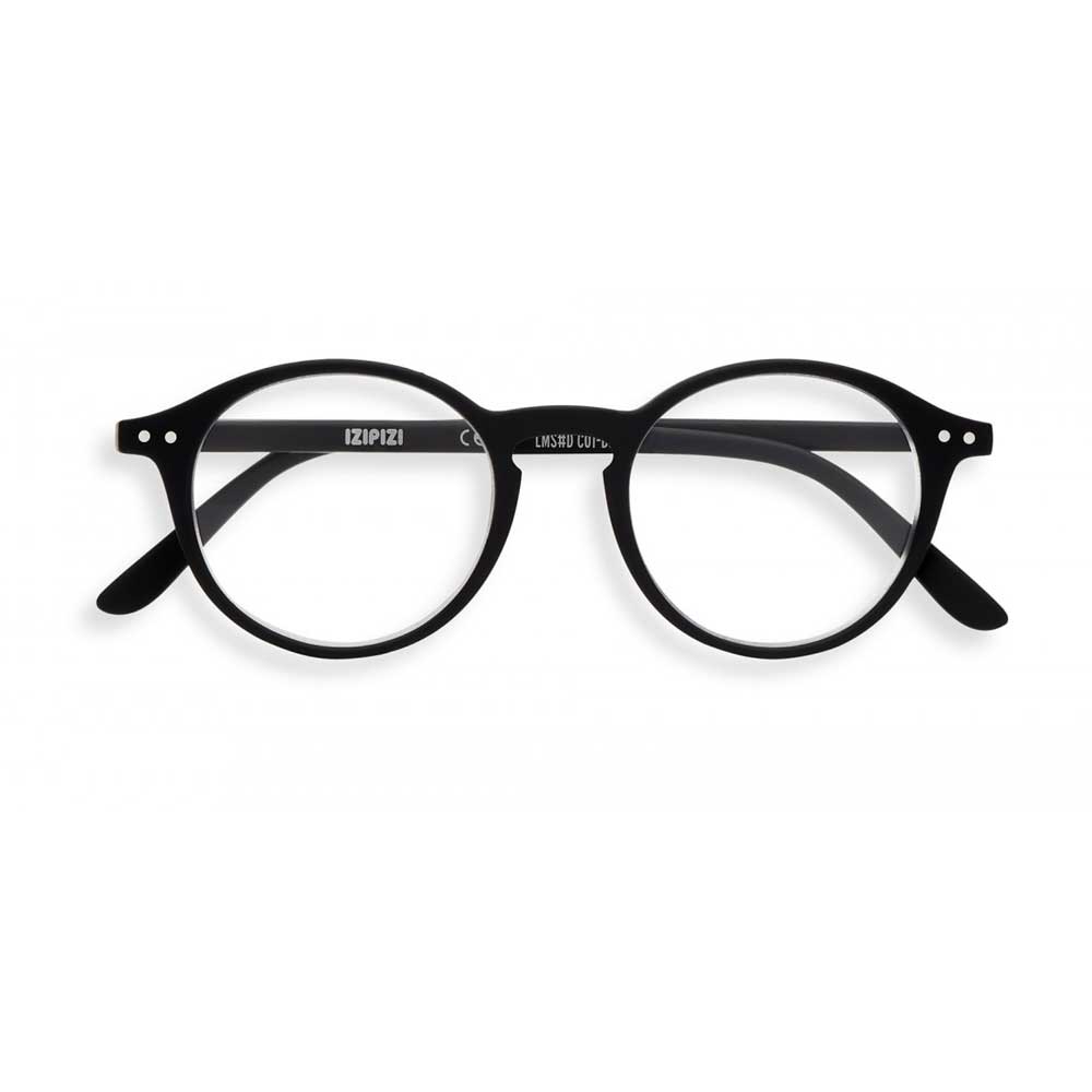 Izipizi Paris Reading Glasses #D - The Iconic - Black (folded view)