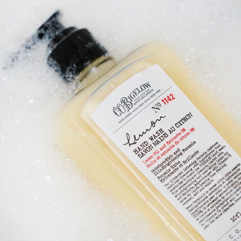 Bigelow no 1142 Lemon Hand Wash surrounded with soap suds
