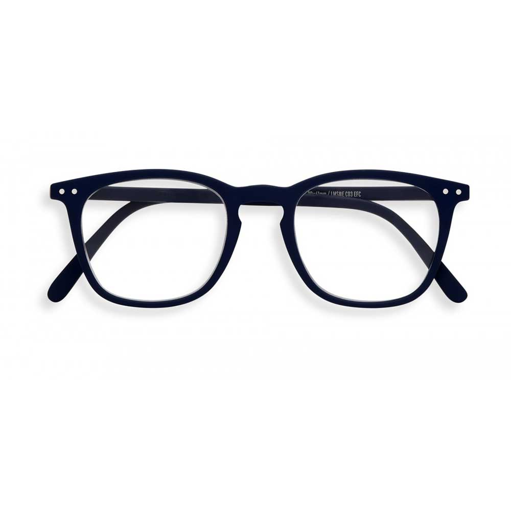Izipizi Paris Reading Glasses # E - The Trapeze - Navy Blue (folded view)