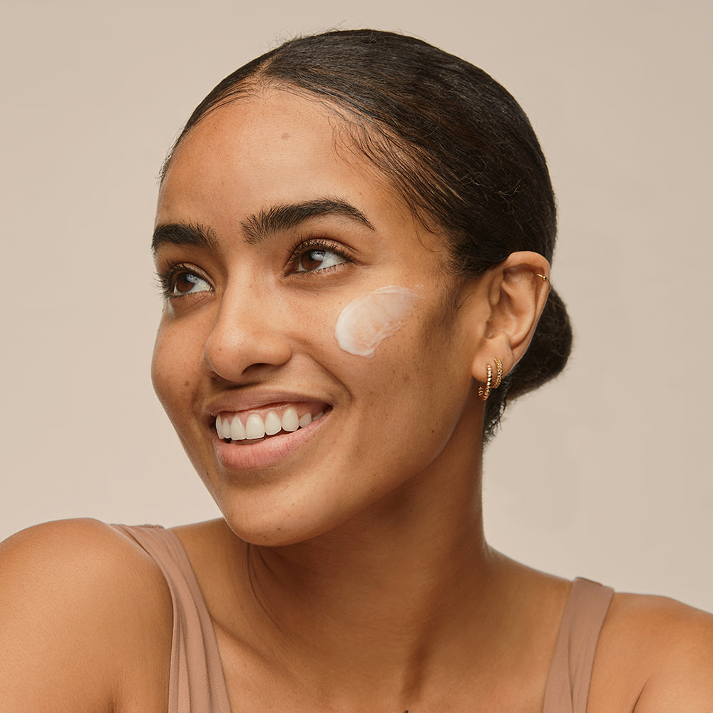 Woman wearing Doctor Rogers Face Lotion