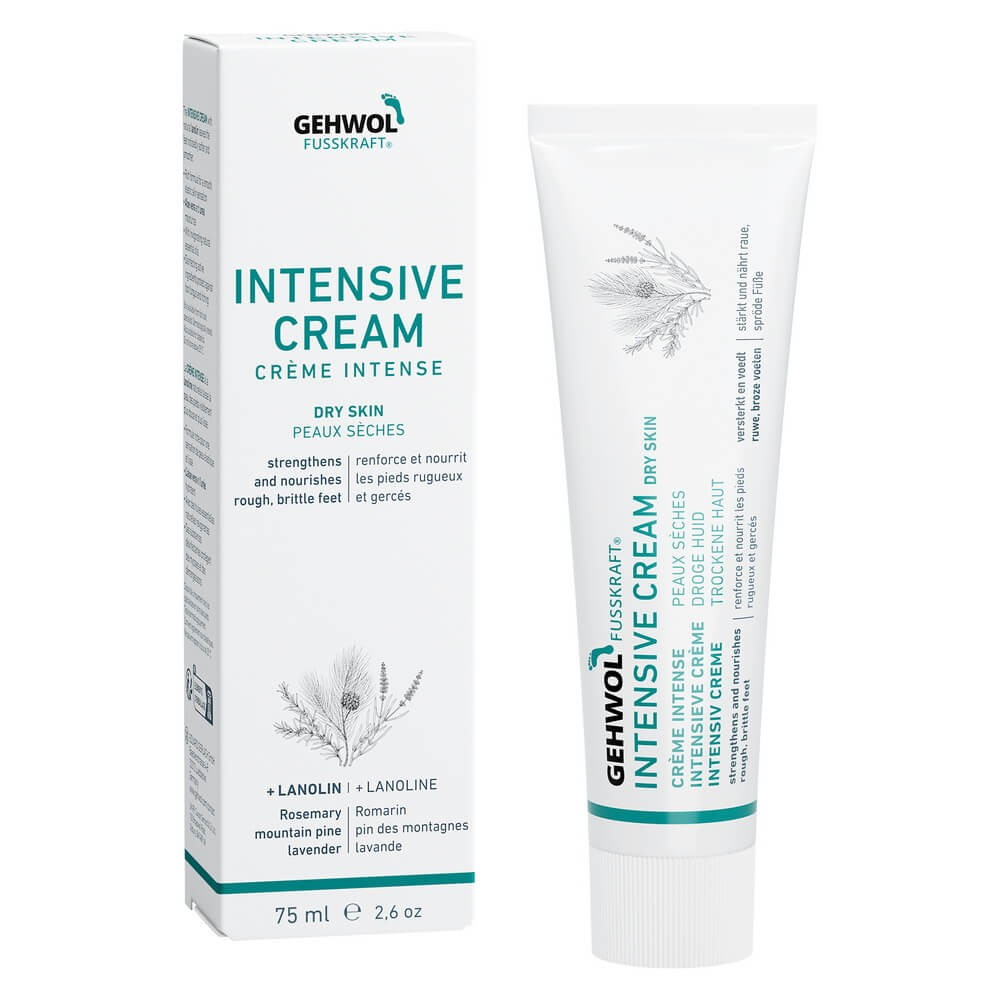 Photo of outer box and tube of Intensive Cream for feet side by side.