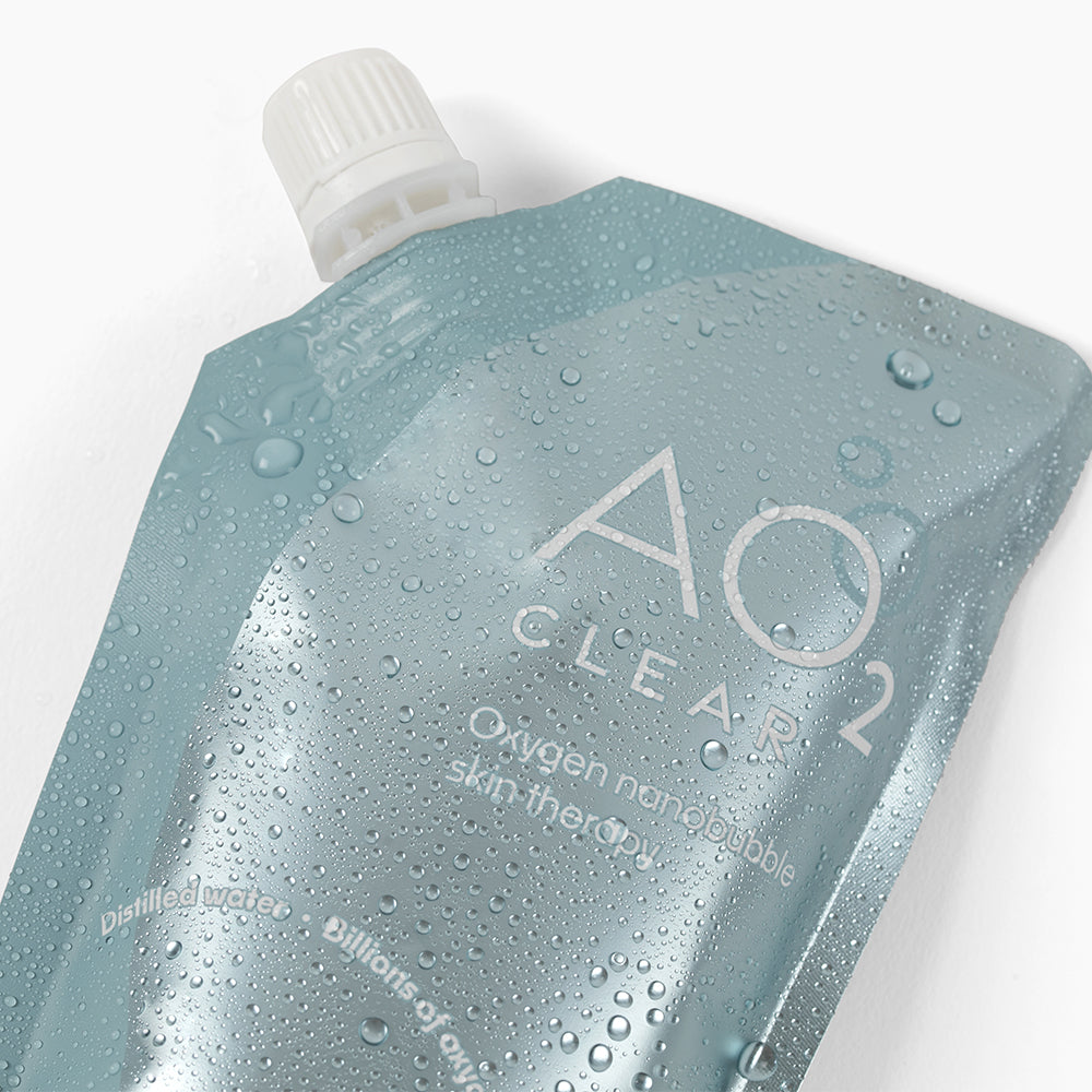 A pack of AO2 Clear Oxygen Skin Therapy.