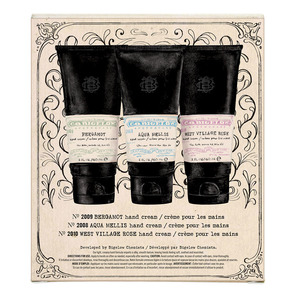 Iconic Collection Hand Cream Set - West Village Rose, Aqua Mellis, Bergamot