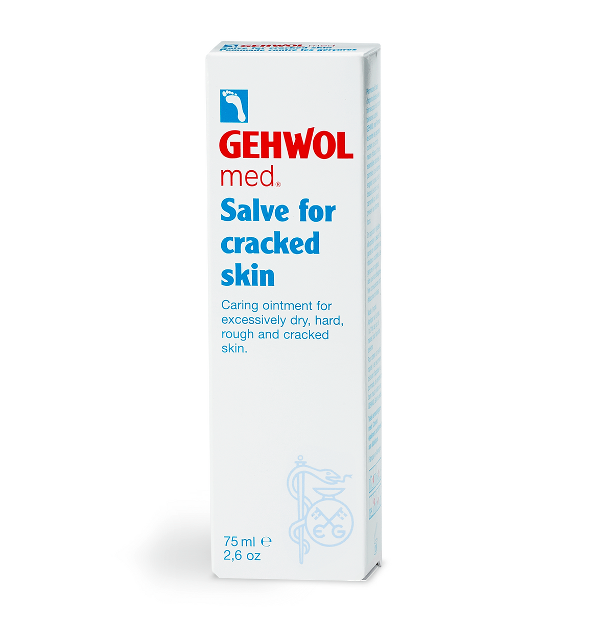 Packaging for tube of GEHWOL med Salve for Cracked Skin.
