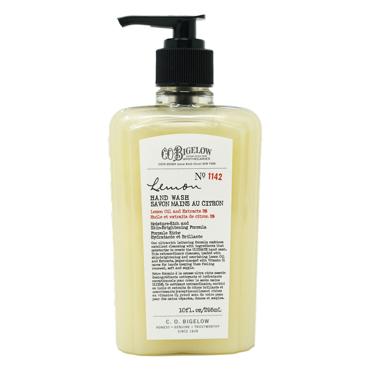 Bigelow no 1142 Lemon Hand wash 10 fluid ounce bottle