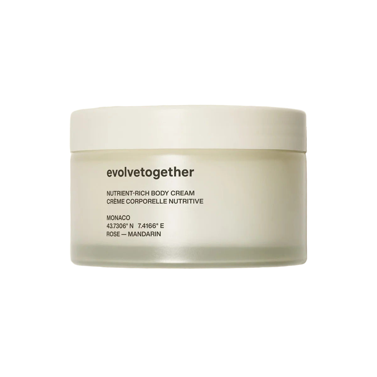 Evolvetogether Monaco Body Cream on a white background.