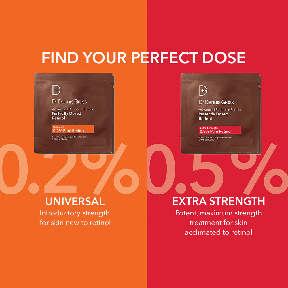 Dr Dennis Gross Advanced Retinol pads side by side.
